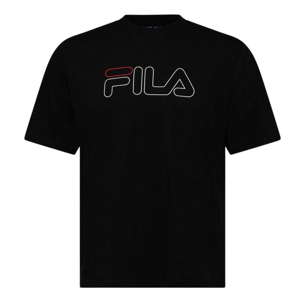 Fila Mens Harrison Logo Cotton T-Shirt / Black